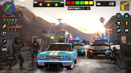 اسکرین شات بازی US Police Car Chase Thief Game 2