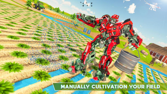 اسکرین شات بازی Super Robot Farmer Village Tractor Farming 4