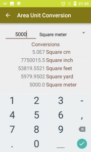 اسکرین شات 5 برنامه Land Area Calculator Converter