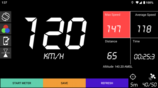 اسکرین شات برنامه GPS Speedometer - Trip Meter 2