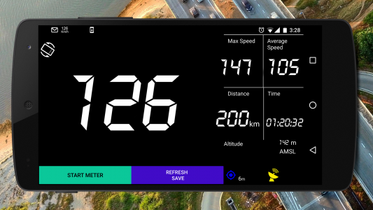 اسکرین شات برنامه GPS Speedometer - Trip Meter 2