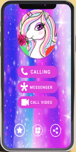 اسکرین شات برنامه Fake call -From Princess unicorn doll 3