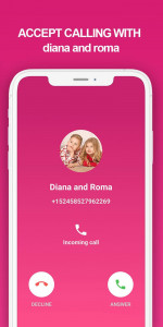 اسکرین شات برنامه fake call Video Diana and Roma 4