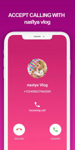 اسکرین شات برنامه fake call video with nastya 5