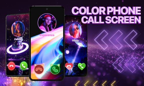 اسکرین شات برنامه Color Phone - Nice Call Screen 1