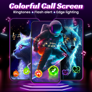اسکرین شات 1 برنامه Call Screen & Edge Lighting