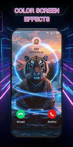 اسکرین شات 3 برنامه Color Call Theme, Call Screen