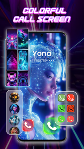 اسکرین شات برنامه Color Phone Call Screen Theme 3