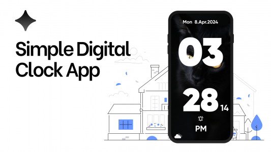 اسکرین شات 5 برنامه Huge Digital Clock Pro