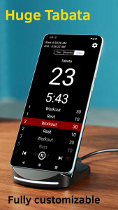 اسکرین شات برنامه Huge Timer Stopwatch Tabata 7