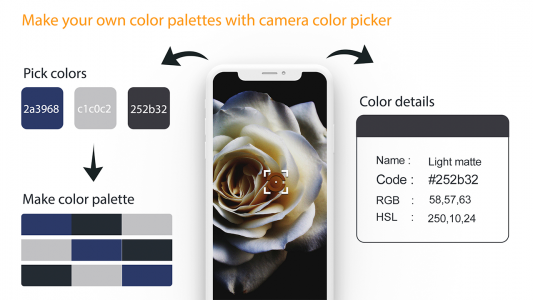 اسکرین شات برنامه Color Detector - Camera Color Picker & Recognizer 5