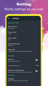 اسکرین شات 4 برنامه Background video recorder
