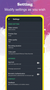 اسکرین شات برنامه background video recorder 4