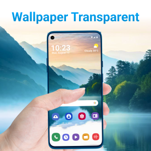 اسکرین شات 1 برنامه Transparent Phone Glass Effect