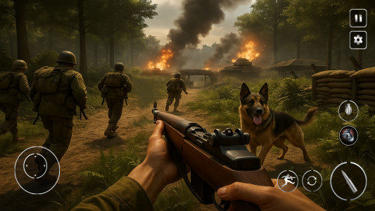 اسکرین شات 2 بازی Call Of Courage : WW2 Shooting