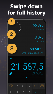 اسکرین شات 4 برنامه CALCU Stylish Basic Calculator