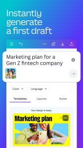 اسکرین شات 2 برنامه Canva: Design, Photo & Video