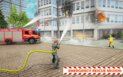 اسکرین شات برنامه Fire Truck Rescue Emergency Driver 2019 5