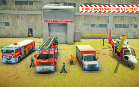 اسکرین شات برنامه Fire Truck Rescue Emergency Driver 2019 3