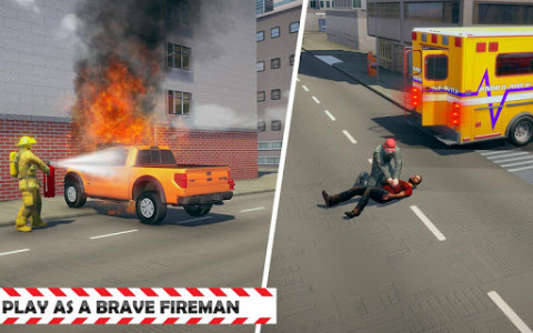 اسکرین شات برنامه Fire Truck Rescue Emergency Driver 2019 2
