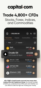 اسکرین شات 1 برنامه Trading app by Capital.com