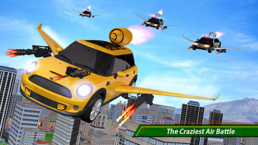 اسکرین شات بازی Flying car Shooting: Ultimate car Flying simulator 1