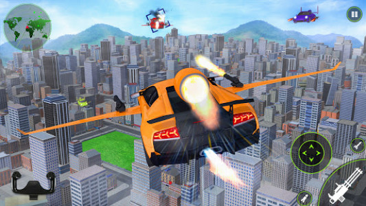 اسکرین شات بازی Flying car Shooting: Ultimate car Flying simulator 3