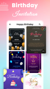 اسکرین شات برنامه All Invitation Card Maker App 3