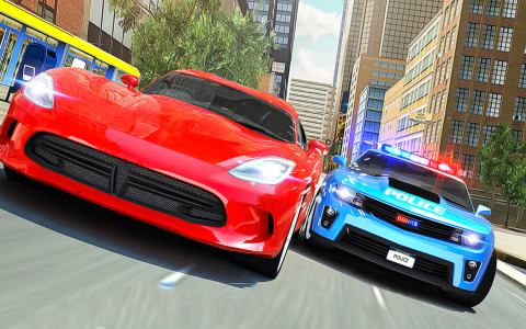 اسکرین شات بازی Crazy Car Racing Police Chase 2