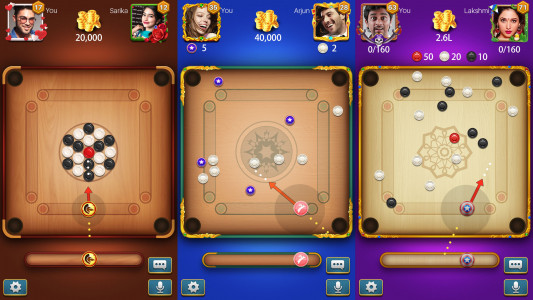 اسکرین شات بازی Carrom Meta-Board Disc Game 1