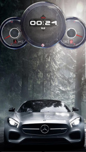 اسکرین شات برنامه Speedometer Cars Clock Live Wallpaper 1