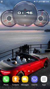 اسکرین شات برنامه Speedometer Cars Clock Live Wallpaper 7