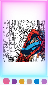 اسکرین شات بازی Spider Super Hero Coloring man 1