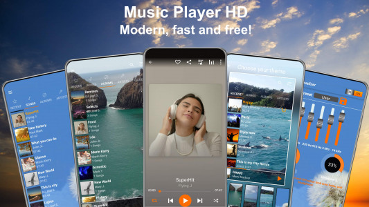 اسکرین شات برنامه Music Player HD+ Equalizer 1