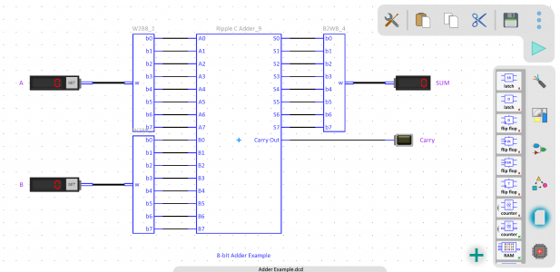 اسکرین شات برنامه Digital Circuit Simulator 4