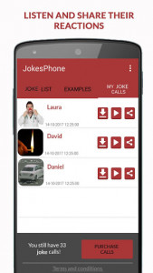 اسکرین شات برنامه JokesPhone - Joke Calls 3