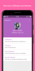 اسکرین شات 2 برنامه Unfollowers  &  Followers