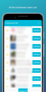 اسکرین شات 1 برنامه Unfollow Users Plus