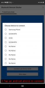 اسکرین شات برنامه Bluetooth Remote Shutter 3