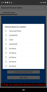 اسکرین شات 3 برنامه Bluetooth Remote Shutter