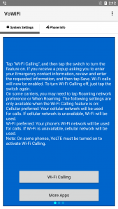 اسکرین شات برنامه VoWiFi (WiFi Calling) 1