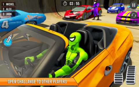 اسکرین شات برنامه Superhero Game: Car Stunt Game 4