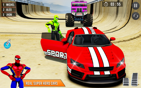اسکرین شات برنامه Mega Ramp Car Stunts Games 3