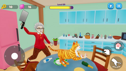 اسکرین شات بازی Prankster Cat: Annoy Granny 2