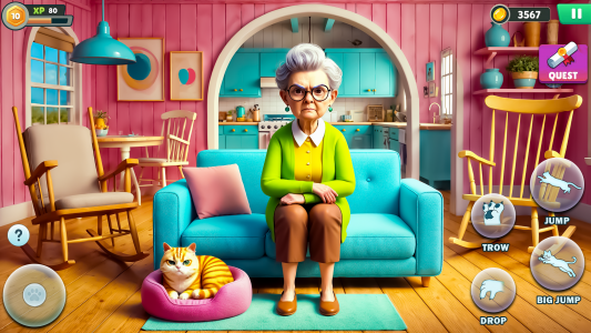 اسکرین شات بازی Angry Gran VS Naughty Cat Sim 5