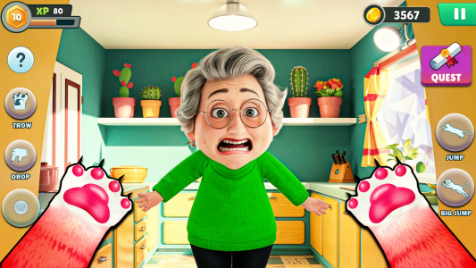 اسکرین شات بازی Angry Gran VS Naughty Cat Sim 2