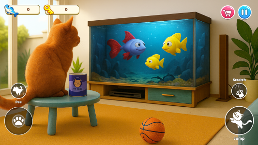 اسکرین شات 7 بازی Cat Mayhem: Gran’s Angry