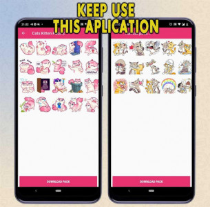 اسکرین شات برنامه Cute Cat Sticker 2020 WAStickerApps for WhatsApp 6