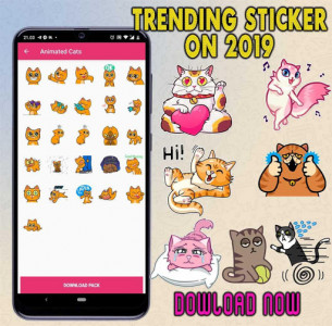 اسکرین شات برنامه Cute Cat Sticker 2020 WAStickerApps for WhatsApp 3