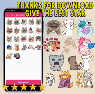 اسکرین شات برنامه Cute Cat Sticker 2020 WAStickerApps for WhatsApp 4